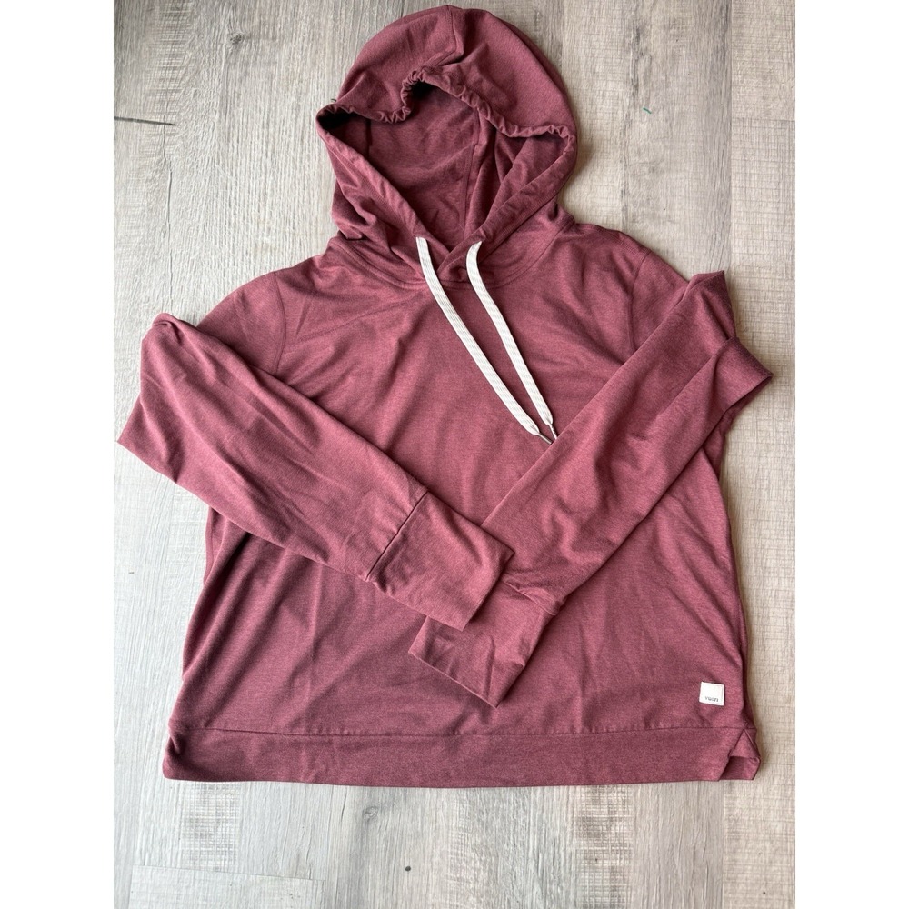 Vuori Women's Halo Essential Lightweight Hoodie Currant Heather Size Large